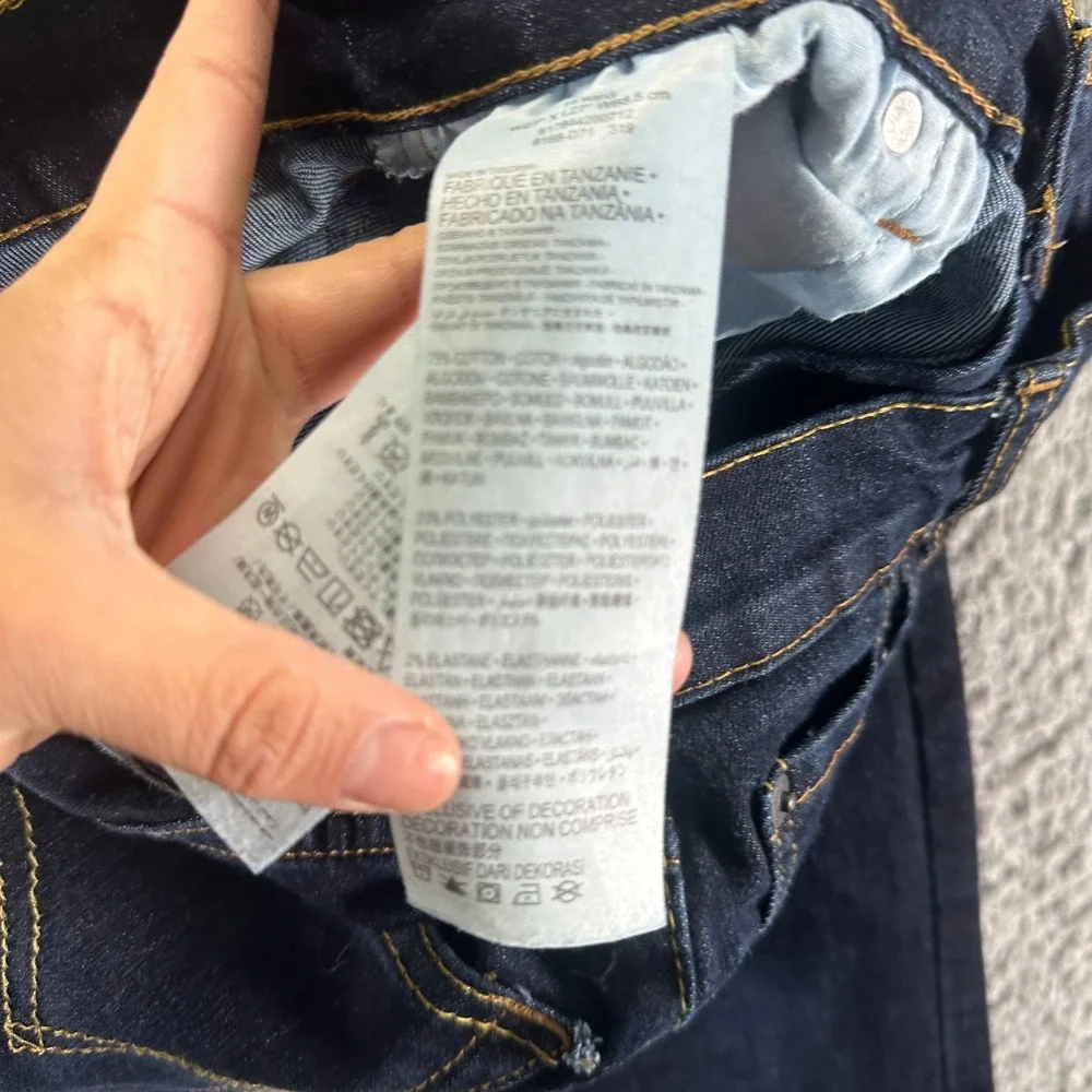 Levi's 511 Jeans Boys 14 Blue Cotton Denim Straight Leg Slim Stretch‎ Workwear